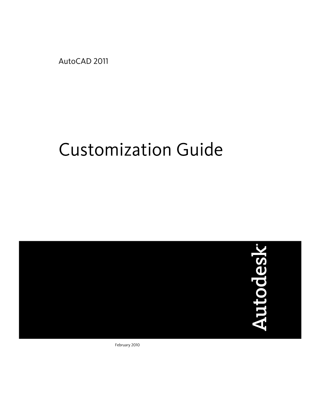Autocad 2011 Customization Guide