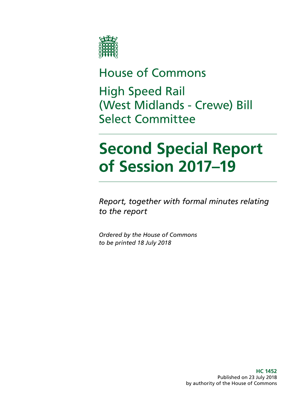 High Speed Rail (West Midlands - Crewe) Bill Select Committee