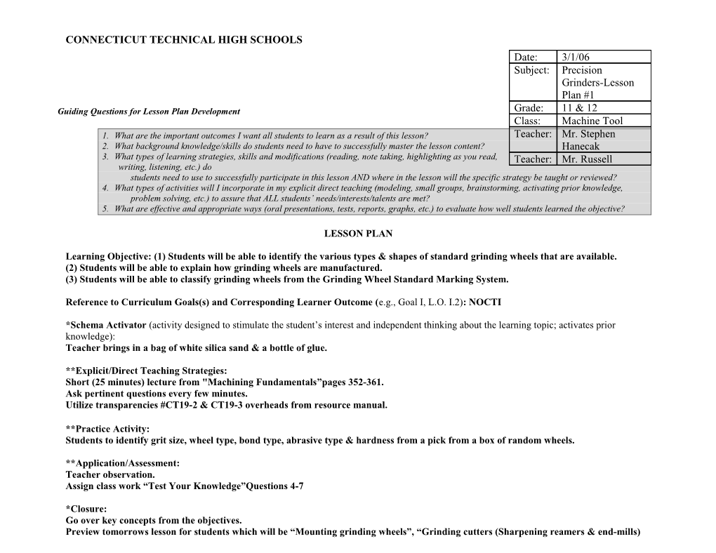 Lesson Plan Format s16