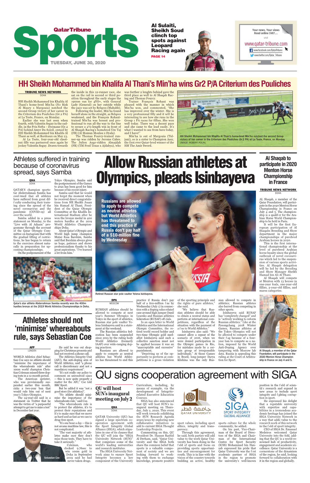 Allow Russian Athletes at Olympics, Pleads Isinbayeva