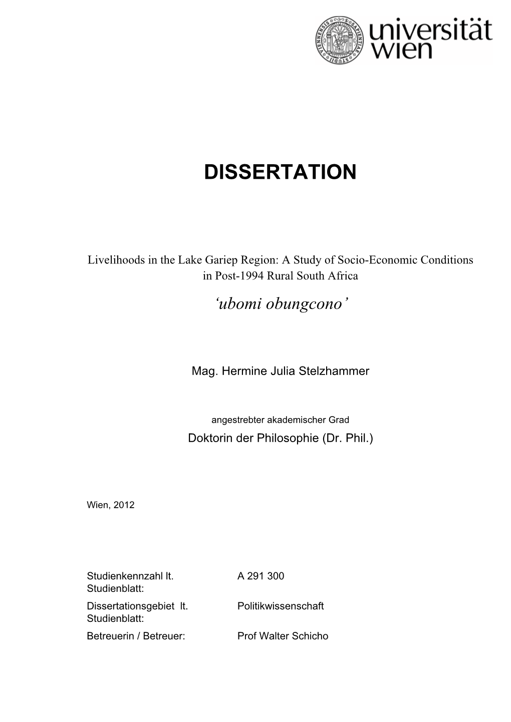 Dissertation