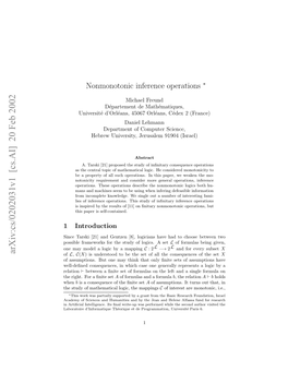 Arxiv:Cs/0202031V1