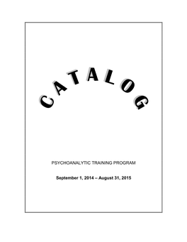 Psychoanalytic Center of California Catalog