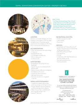 Tampa - Downtown Convention Center – Property Details