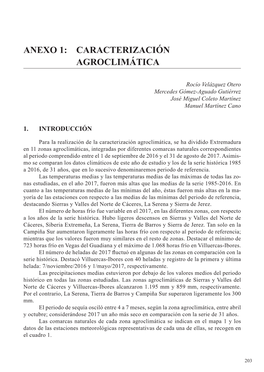 Anexo 1: Caracterización Agroclimática De Extremadura En 2017
