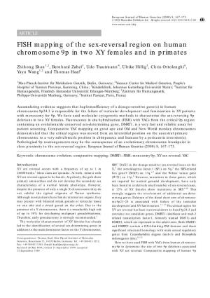 FISH Mapping of the Sex-Reversal Region on Human Chromosome 9P in Two XY Females and in Primates