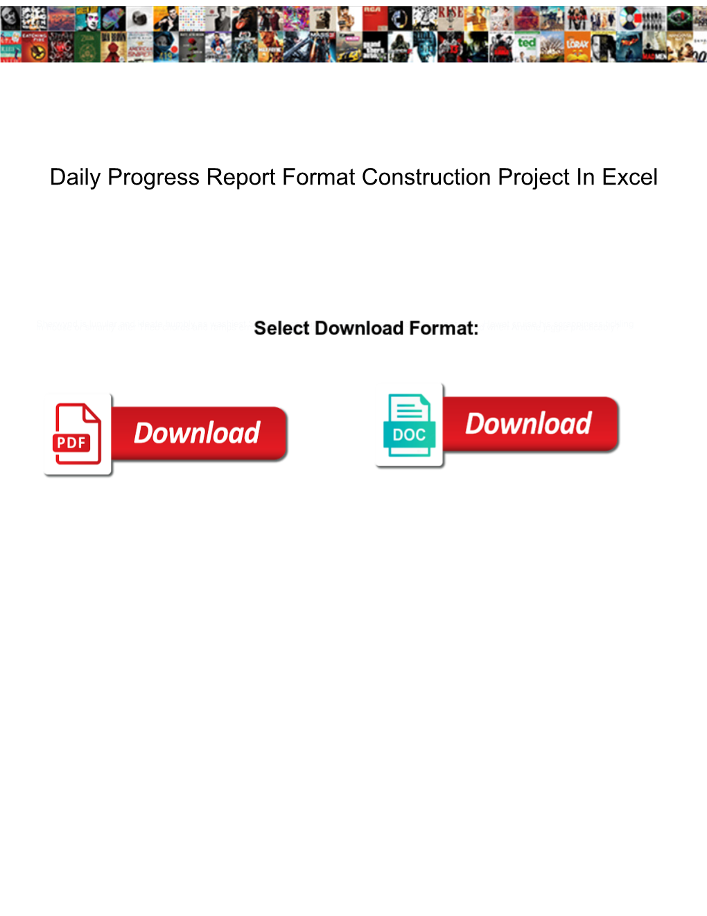 Daily Progress Report Format Construction Project in Excel