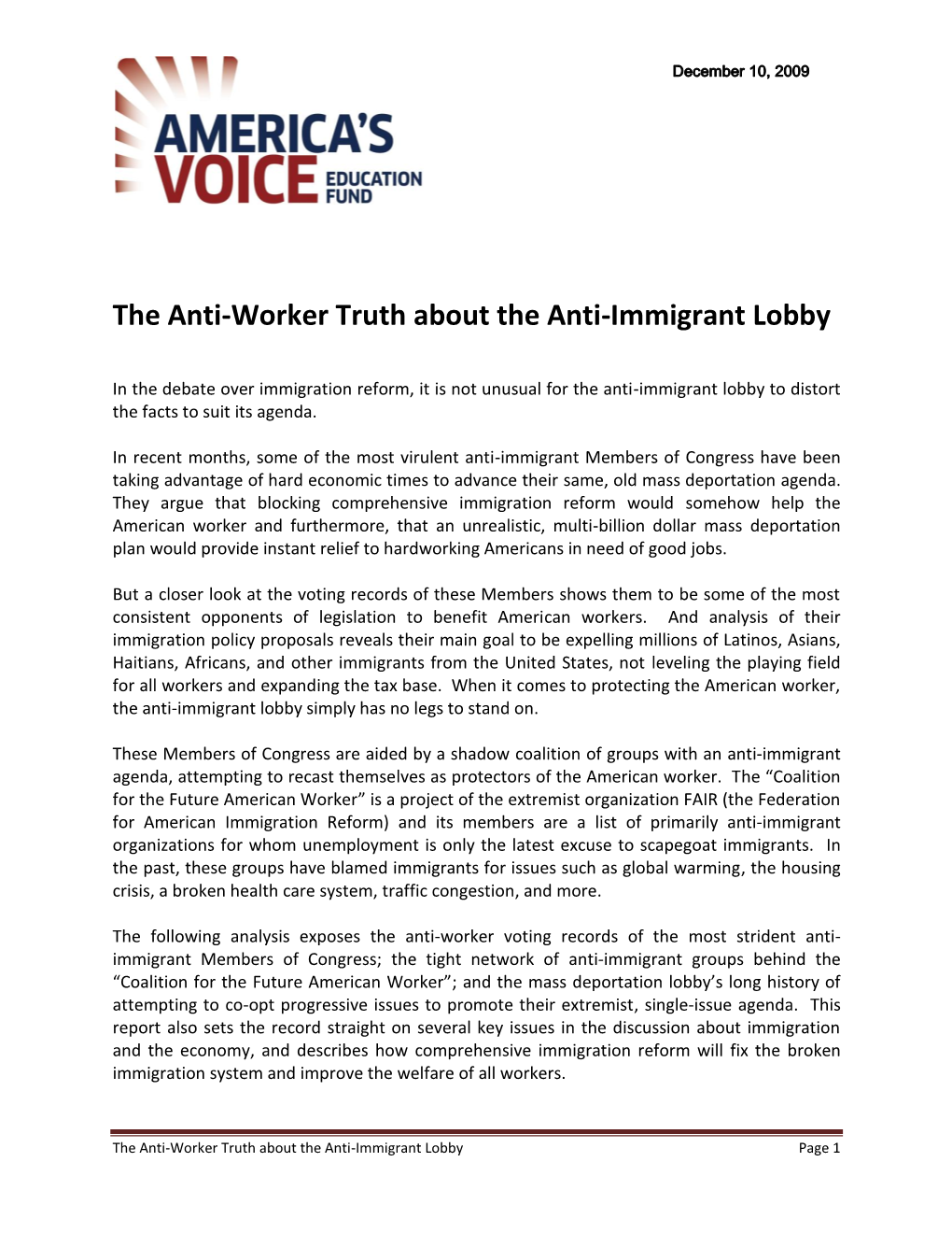 The Anti-Worker Truth About the Anti-Immigrant Lobby