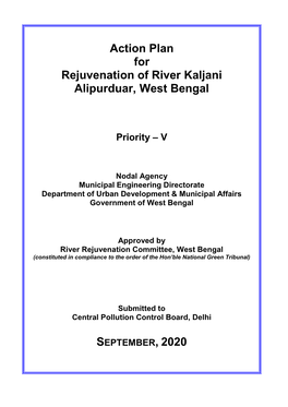 Action Plan for Rejuvenation of River Kaljani Alipurduar, West Bengal