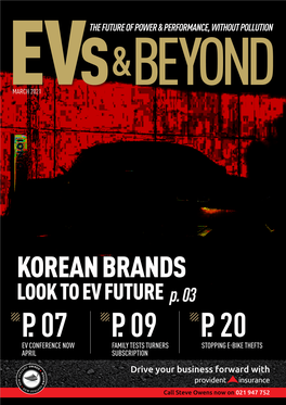 KOREAN BRANDS LOOK to EV FUTURE P