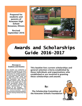 Awards and Scholarships Guide 2016-2017