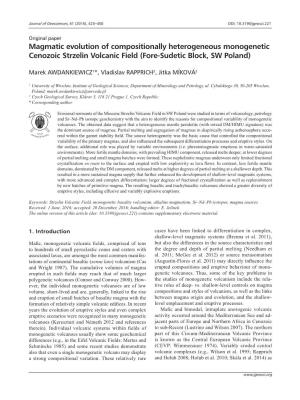 Magmatic Evolution of Compositionally Heterogeneous Monogenetic Cenozoic Strzelin Volcanic Field (Fore-Sudetic Block, SW Poland)
