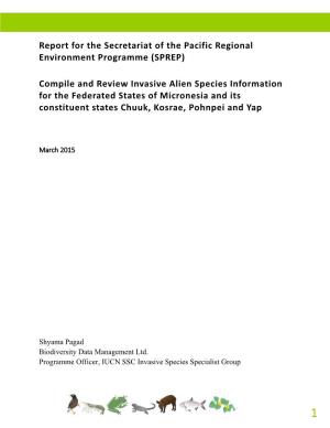 (SPREP) Compile and Review Invasive Alien Species Infor