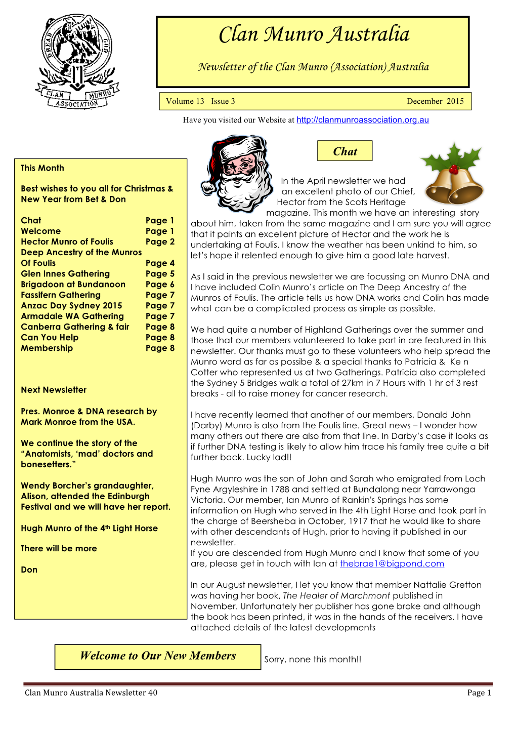 Newsletter 40 Page 1