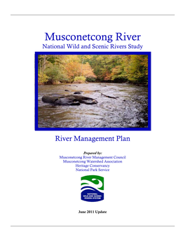 Musconetcong River National Wild and Scenic Rivers Study