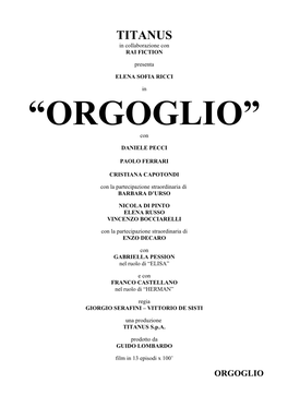 ORGOGLIO” Con