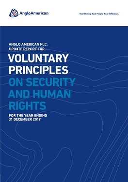 Voluntary Principles on Security and Human Rights for the Year Ending 31 December 2019 1 Policies, Procedures Introduction and Related Activities