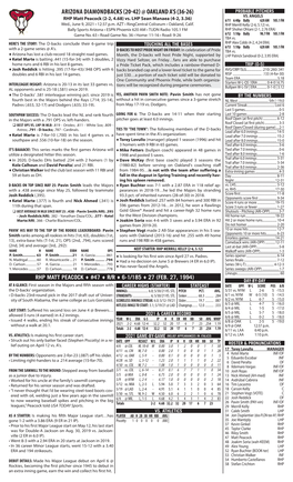 06-09-2021 Diamondbacks Game Notes