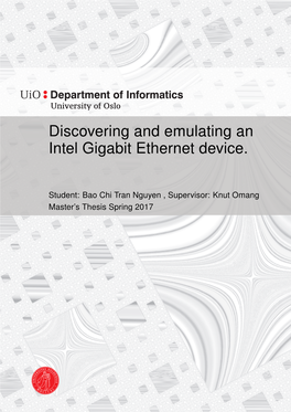 Discovering and Emulating an Intel Gigabit Ethernet Device