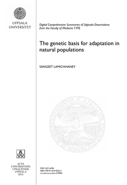 The Genetic Basis for Adaptation in Natural Populations