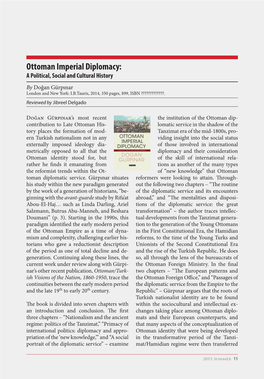 Ottoman Imperial Diplomacy: a Political, Social and Cultural History