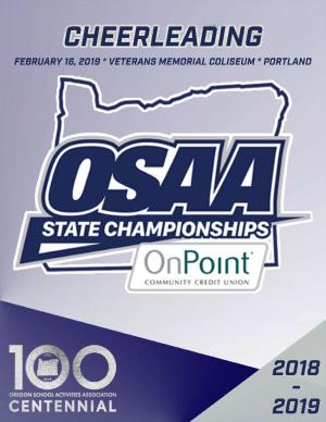 2019 OSAA Cheerleading Program