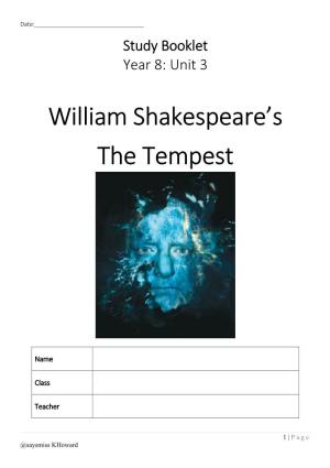 William Shakespeare's the Tempest