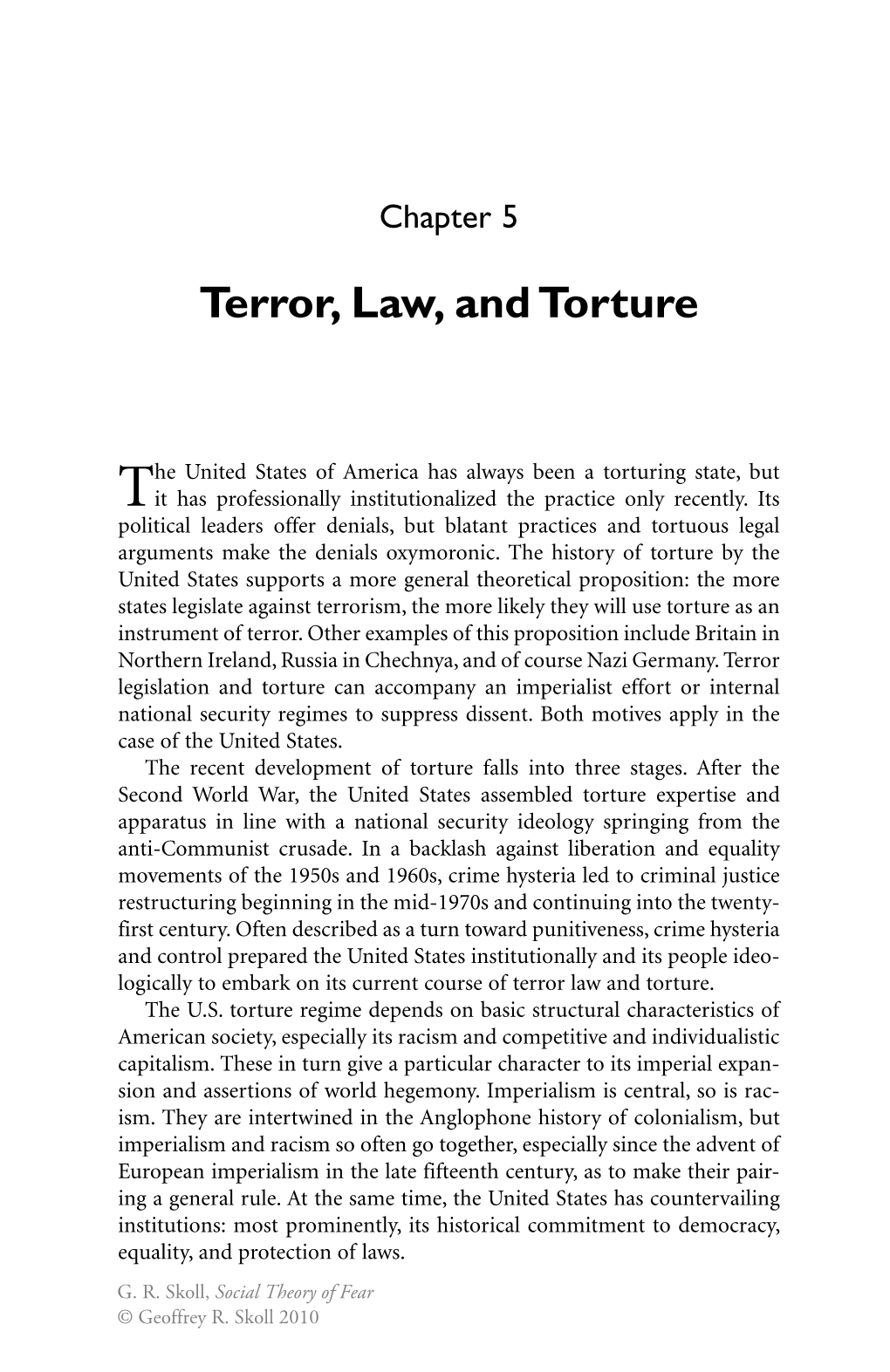 Terror, Law, and Torture