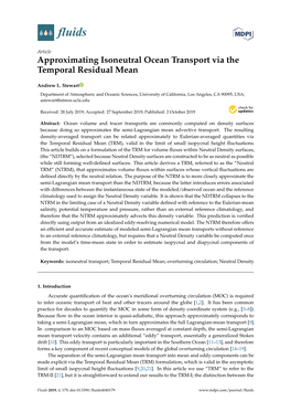 Approximating Isoneutral Ocean Transport Via the Temporal Residual Mean