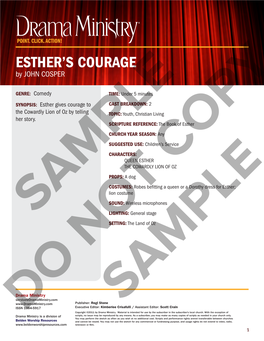 Esther's Courage