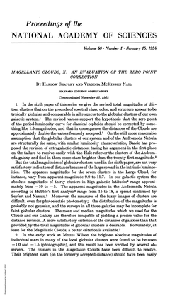 Magellanic Clouds, X. an Evaluation of the Zero Point Correction by Harlow Shapley and Virginia Mckibben Nail