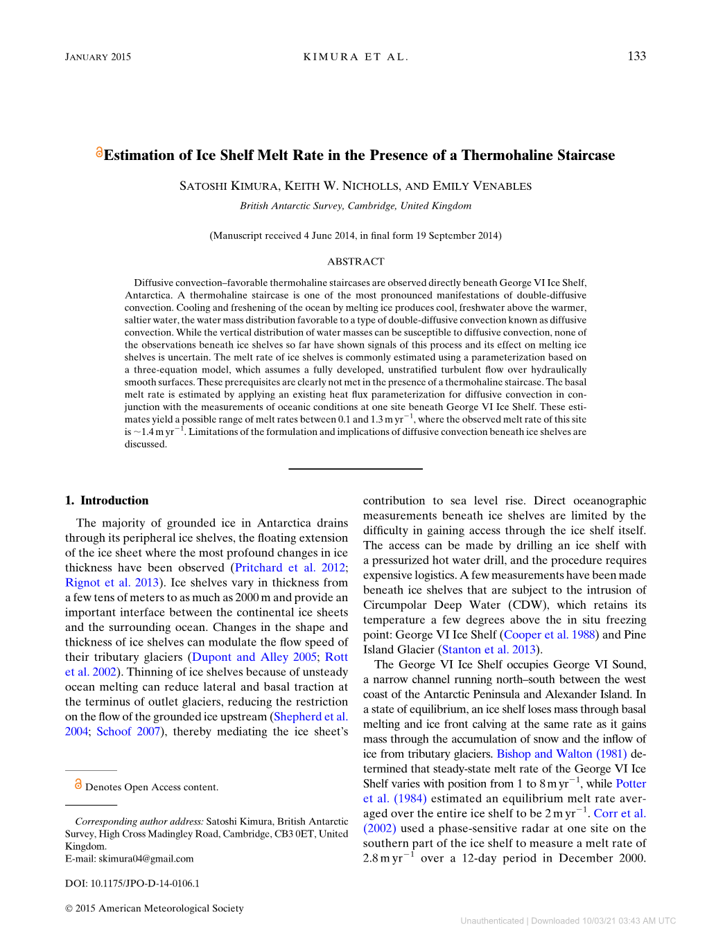 Estimation of Ice Shelf Melt Rate in the Presence of a Thermohaline Staircase