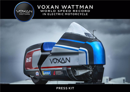 Voxan Wattman World Speed Record in Electric Motorcycle