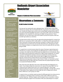 Redlands Airport Association Newsletter