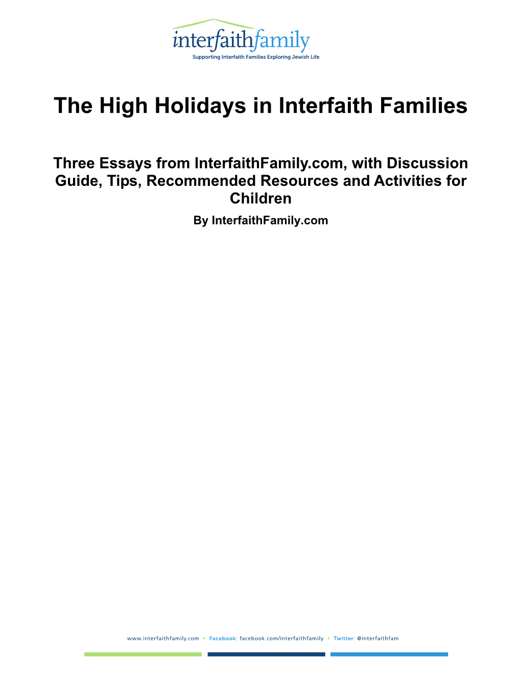 The High Holidays in Interfaith Families