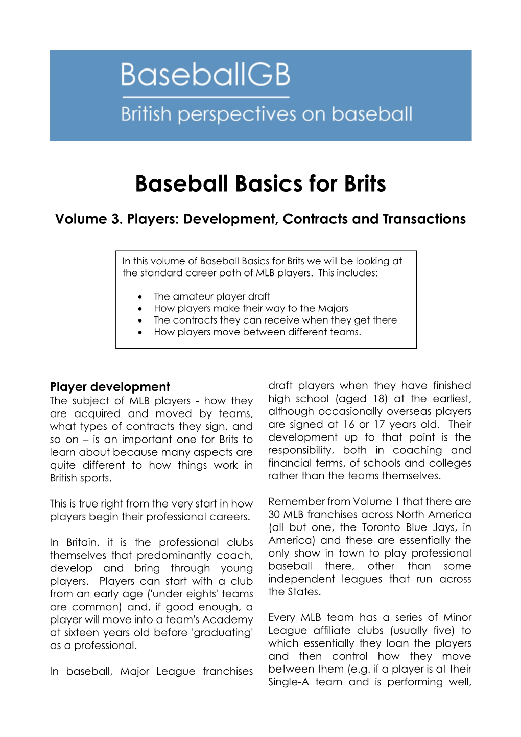 Baseball Basics for Brits