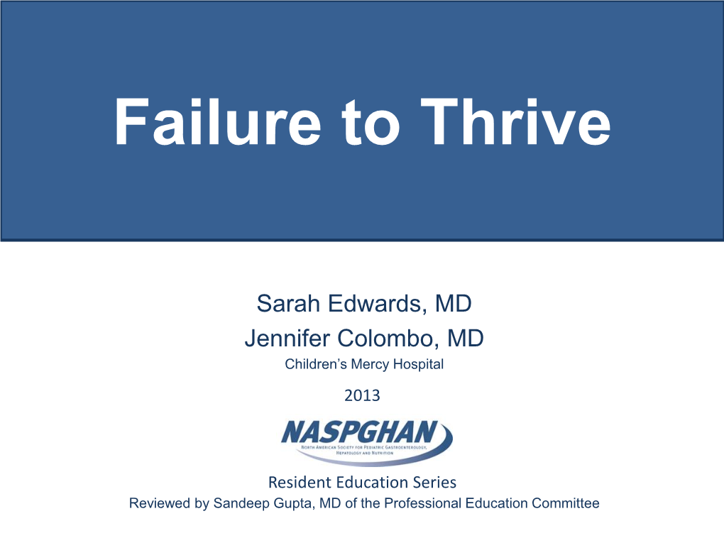 Failure to Thrive