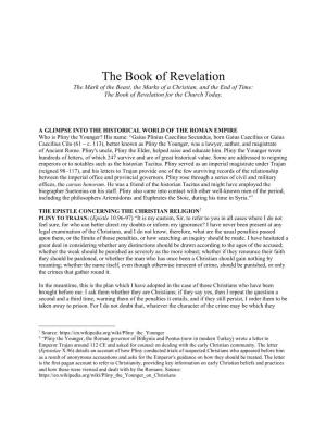 The Book of Revelation the Mark of the Beast, the Marks of a Christian, and the End of Time: the Book of Revelation for the Church Today
