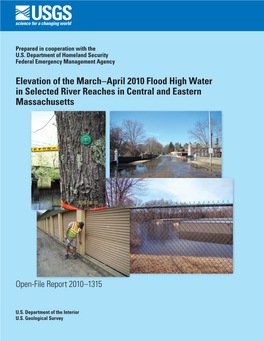 Elevation of the March–April 2010 Flood High Water in Selected River Reaches in Central and Eastern Massachusetts