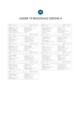 Under 19 Regionale Girone H
