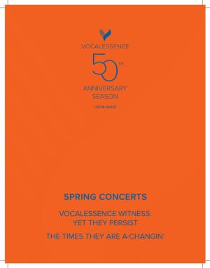 Spring Concerts Vocalessence Witness: Yet They Persist the Times They Are A-Changin’