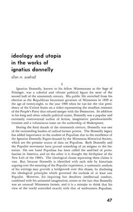 Ideology and Utopia in the Works of Ignatius Donnelly 47