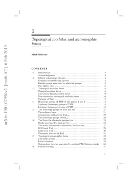 Topological Modular and Automorphic Forms