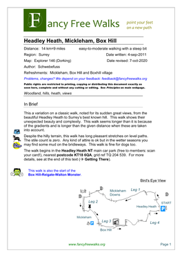 Headley Heath, Mickleham, Box Hill