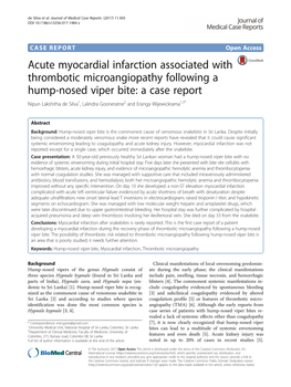 Acute Myocardial Infarction Associated with Thrombotic Microangiopathy