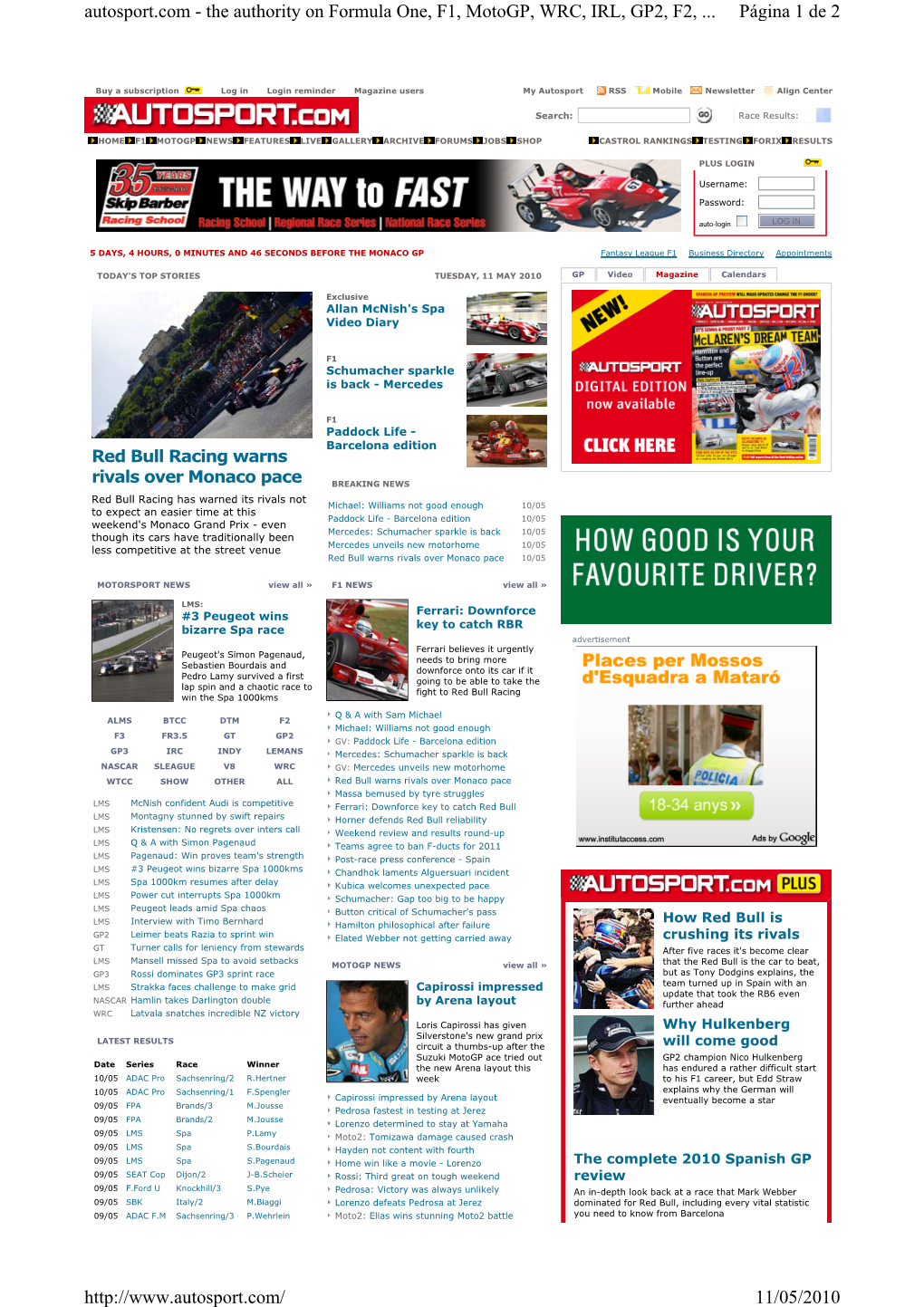 Página 1 De 2 Autosport.Com