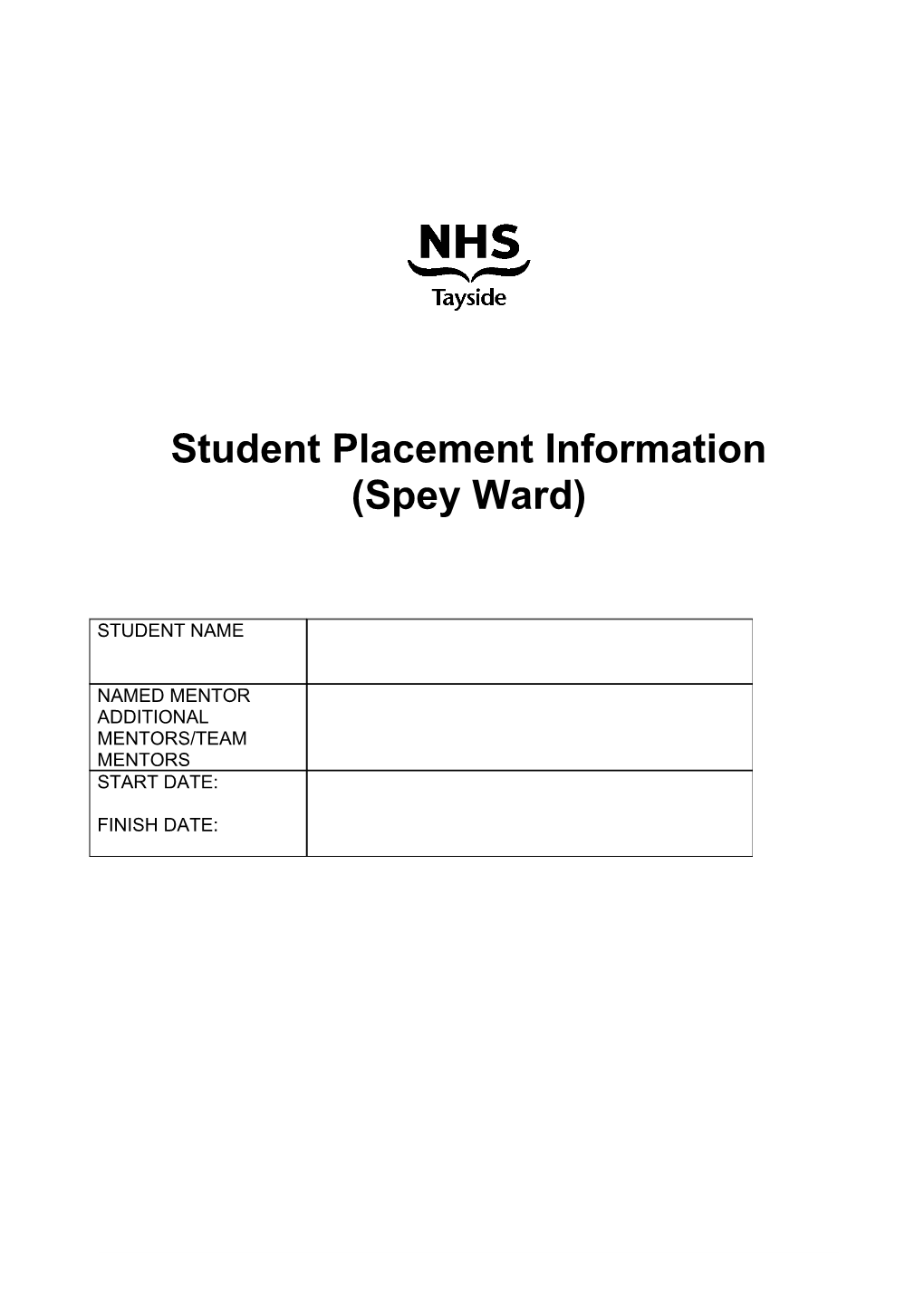 Student Placement Information s1