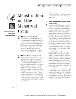 Menstruation and the Menstrual Cycle
