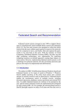 Federated Search and Recommendation