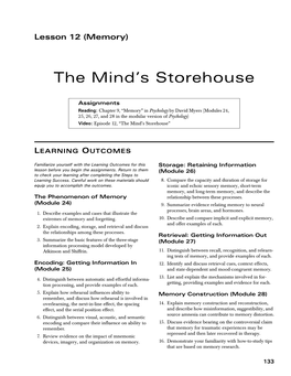 The Mind's Storehouse